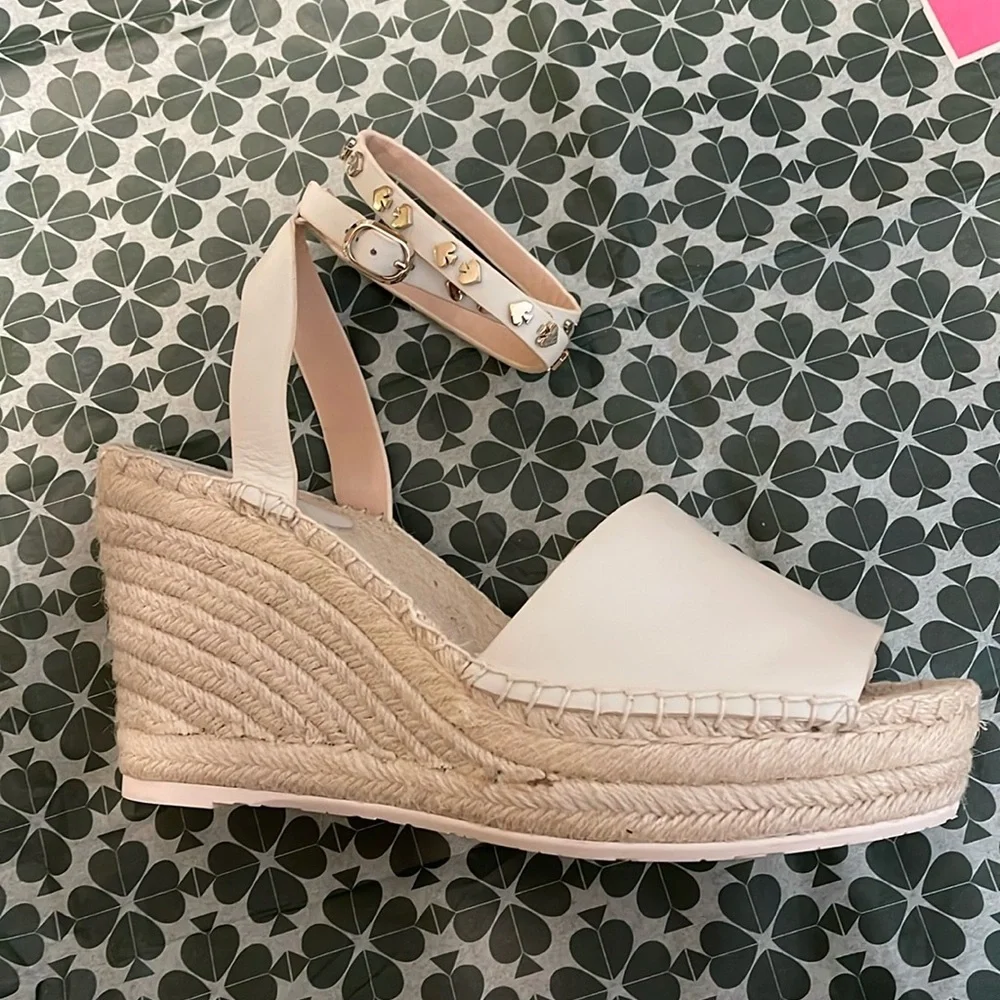 NIB Kate Spade Sandals Frenchy Leather Espadrille